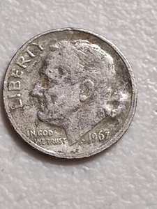 1967 D Roosevelt Error Dime/unique - Picture 1 of 2
