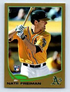 2013 Topps Update Gold Nate Freiman 0534/2013 Oakland Athletics #US264 - Picture 1 of 2