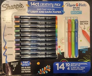 Sharpie Paper Mate 14Ct Creativity Pack Vibrant Bright Colors - Picture 1 of 2