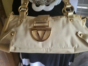 ,Valentino,womens hand bag,beige,naylon small,embossed leather - Picture 1 of 3