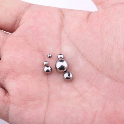 1,6MM GEWINDE 3MM 4MM 5MM 6MM PIERCING ERSATZKUGELN  ERSATZ EDELSTAHL KUGEL 316L - Bild 1 von 2