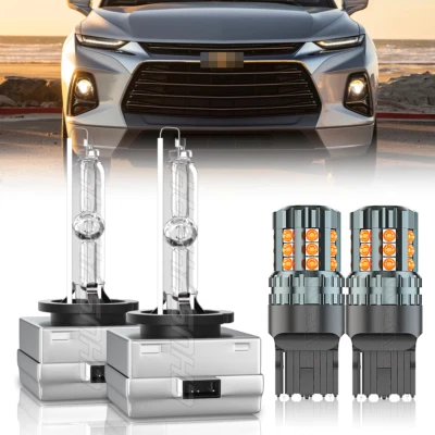 For Chevy Blazer 2019-2021 HID LED Headlights Hi/Lo Beam+Turn Signal Light Bulbs - Image 1 of 4