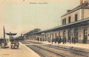REVIGNY Bahnhof Gare de l'Est um 1910 handkolorierte Vintage Postkarte - Bild 1 von 1