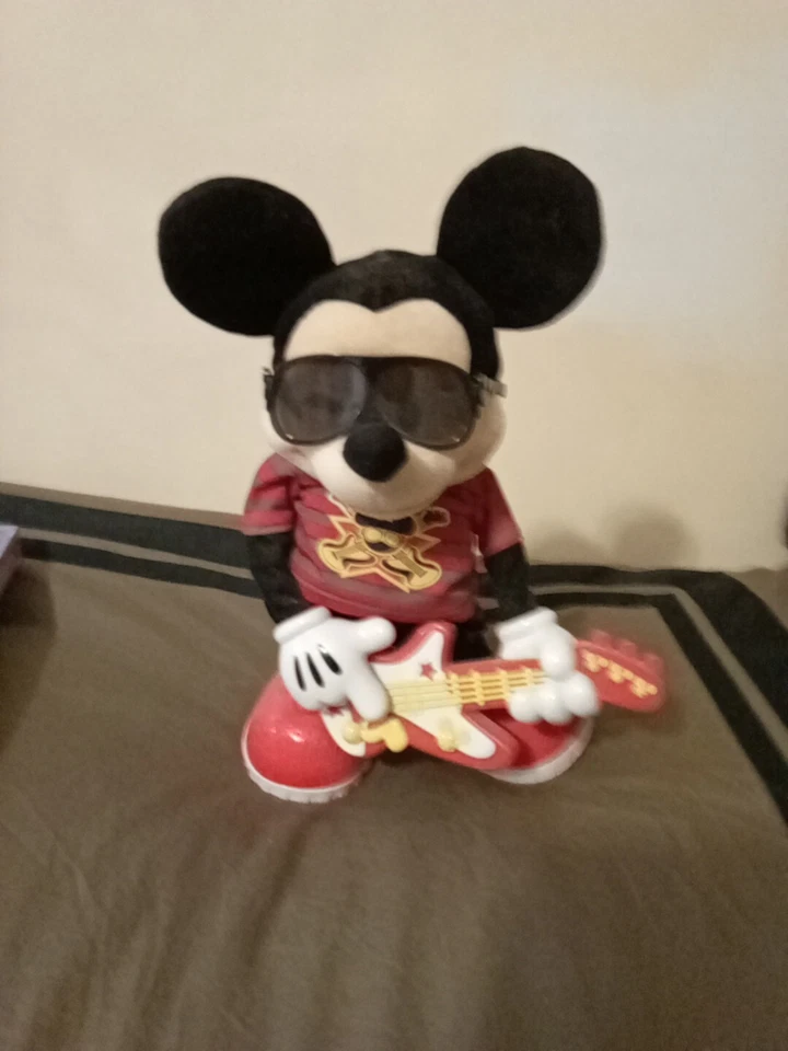 Disney 2010 Rock Star Mickey Mouse Fisher Price Musical Guitar Sing Dance Moves. - Image 1 of 1