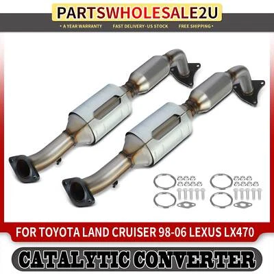 Convertidor catalítico derecho y derecho 2 piezas para Toyota Land Cruiser 98-06 Lexus LX470 98-05 Foto 1 de 4