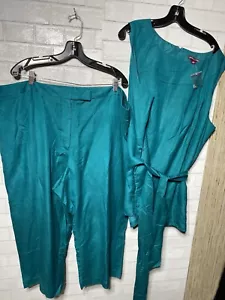 Jessica Howard 2 Piezas Capri Y Top Mezcla Lino Talla 26 - Imagen 1 de 12