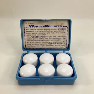 Original WONDER WEIGHTS 6pc Set Box Hold Pattern & Unpinnable Materials Sewing - Picture 1 of 11