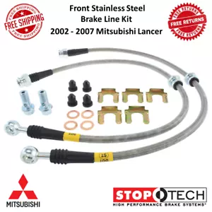 StopTech Centric Front Stainless Steel Brake Lines For 02-07 Mitsubishi Lancer - Picture 1 of 12