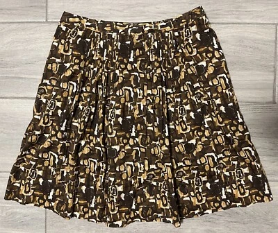 FALDA PLISADA INTERNATIONAL CONCEPT INC. 6 Marrón Hasta la Rodilla 100% Algodón Foto 1 de 4