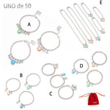 UNO de 50 Jewelry Set Stainless Steel Rhinestone Bracelet Necklace Logo Unisex