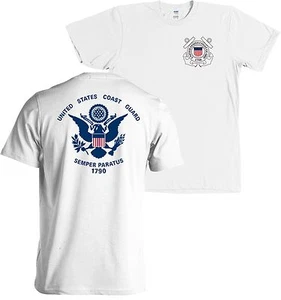 US Coast Guard Flag USCG Seal Front and Back Shirt - NEW - Picture 1 of 1
