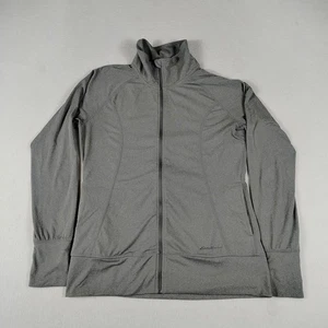 Eddie Bauer Jacket Womens Small Gray Full Zip Athletic Stretch Lightweight Layer - Picture 1 of 9
