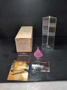 Firelight Glass 9" Triangle Prism Candle, Handcrafted Glass, Vintage Home Decor - Picture 1 of 10