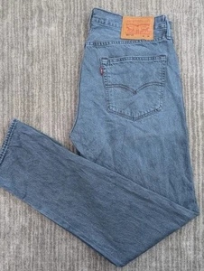 Levis 501 CT Jeans Mens Size 32x32 Blue Denim Button Fly Washed Blue 100% Cotton - Picture 1 of 17