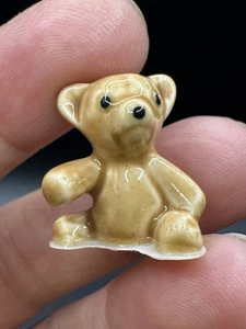 Vintage seltene Japan Bone China Miniatur kleine Teddybär Figur Top! - Bild 1 von 8