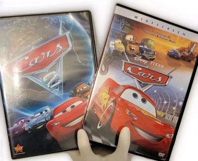 Cars 2006 & Cars 2 DVD Lot Widescreen Editions Disney Pixar Movies - Image 1 of 4