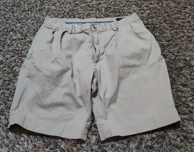 Polo Ralph Lauren Shorts Mens 33 Beige Khaki Chino Pleated Classic Fit Cotton - Image 1 of 4