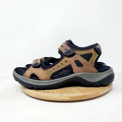 Ecco Yucatan Sandals Womens 38 Brown Leather Shoes Walking Hiking Straps Outdoor - Image 1 of 4