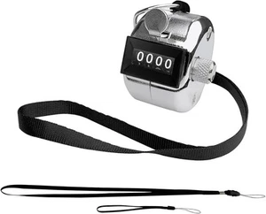 BGJRBY Metal Hand Tally Clicker Counter, 4-Digit Number Display for silver - Picture 1 of 7