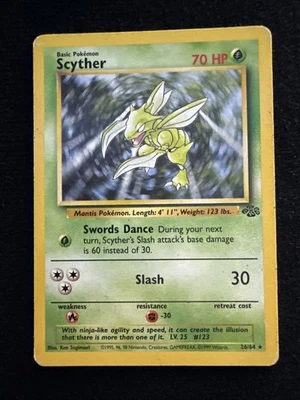 Pokémon TCG Scyther - 26/64 Jungle Set - Non-Holo Rare Vintage Card WOTC 1999 - Image 1 of 4
