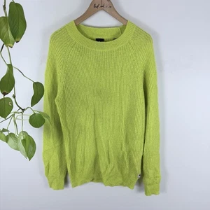Scotch & Soda Size 12 Jumper Top Green Lime Yellow Knit Mohair Blend - Bild 1 von 5