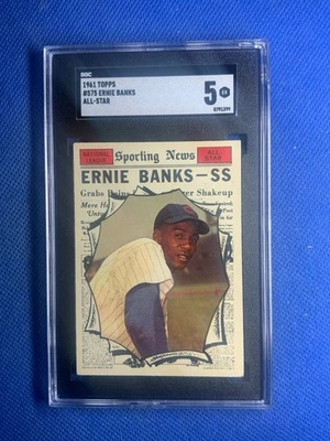 1961 Topps #575 Ernie Banks All-Star Cubs - SGC 5 Foto 1 de 2