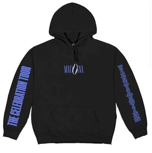 Madonna The Celebration Tour Hoodie Size Medium Black Sweatshirt Pullover New - Picture 1 of 4