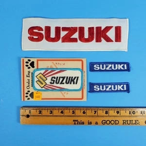 Vintage Suzuki Patch Lot of 4 Motorcycle Moto Cross Dirtbike 1 NOS 1970-80's - Picture 1 of 7