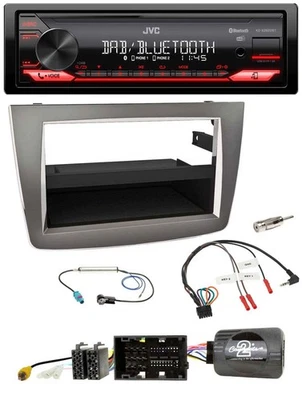 JVC Bluetooth USB DAB Lenkrad Autoradio für Alfa Mito 2014-2018 955 silber - Bild 1 von 4