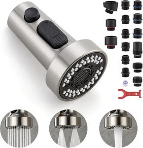 Pull Down Sprühkopf Ersatz mit Adaptern gebürstet - Bild 1 von 7