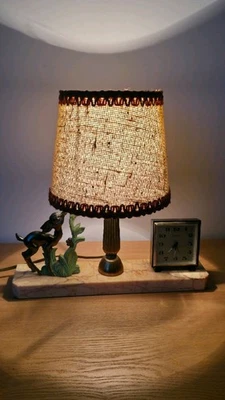 French Art Deco style Mantle Clock Lamp - Image 1 of 4