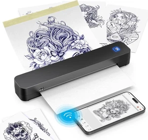 Impresora de plantillas de tatuaje KNAON inalámbrica A4 máquina térmica transferencia 10 papeles ¡NUEVA EN CAJA! - Imagen 1 de 6