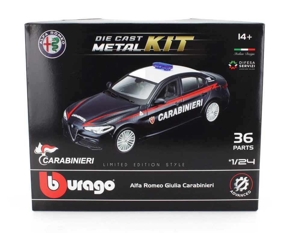 1/24 BURAGO - ALFA ROMEO - GIULIA CARABINIERI 2016 - 36 PEZZI - 36 18-25128-KIT - Immagine 1 di 1