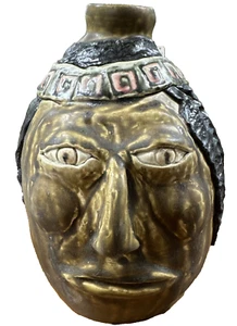 Volkskunst Gesicht Krug Keramik Tom Prüfstein signiert - Bild 1 von 6