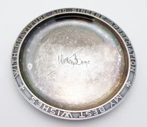 Georg Jensen Denmark Sterling Silver 90MM Diameter Commemorative Plate Engraved - Picture 1 of 5