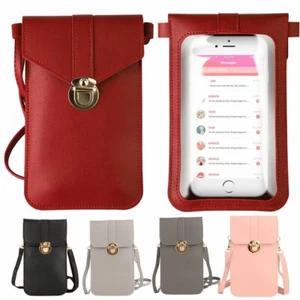 US Touch Screen Crossbody Bag Mobile Phone Purse Bag Shoulder Strap Pouch Wallet - Picture 1 of 17