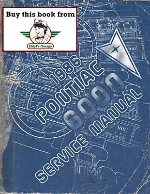 1986 Pontiac 6000 fábrica OEM loja serviço manual de reparo STE LE - Imagem 1 de 2