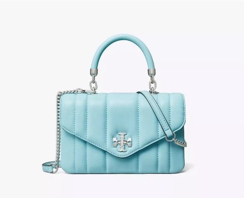 Borsa a tracolla Tory Burch Mini Kira nuova con etichetta manico superiore in pelle con sacchetto antipolvere