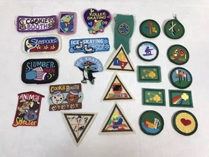 Girl Scout Embroidered Patch Lot of 23 Multi Level Participation Patches Pin - Picture 1 of 11
