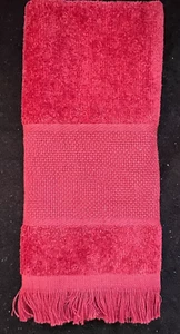 Crafters Pride - Burgundy Velour Guest Towel 11x18 - Cross Stitch 14 Count - Picture 1 of 1
