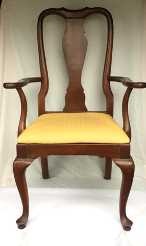 Vintage Ethan Allen Traditional Cherry Wood Signed KLING Arm Chair Cover