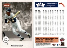 2002 Fleer Greats ROD CAREW Baseball Card 29 Minnesota Twins