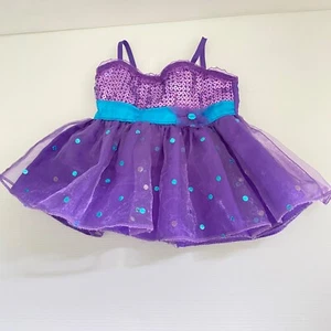 Build A Bear Dress Tutu Style Purple And Blue With Sequins - Picture 1 of 8