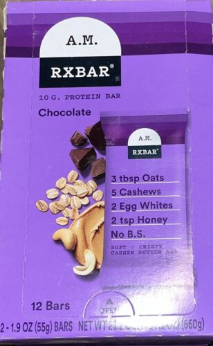 RXBAR 10 G. Protein Bar, 72 Bars, Chocolate, Gluten Free, A.M. Rx Bar
