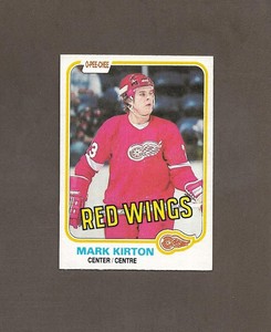 1981-82 OPC 90 Mark Kirton ROOKIE RC RED WINGS O Pee Chee High Grade Hockey