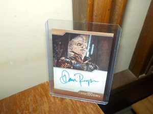 Star Trek Discovery Damon Runyon as Klingon NM/M Autograph Card w/ Toploader - Picture 1 of 2