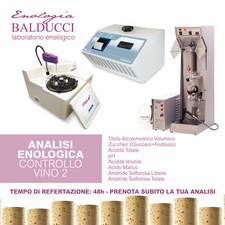 PACCHETTO ANALISI VINO 'CONTROLLO 2' COMPLETA DI RITIRO - REFERTAZIONE IN 48 ORE