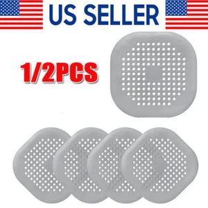 1/2pc Bathroom Drain Hair Catcher Stopper Plug Sink Strainer Filter Shower Cover - Picture 1 of 14