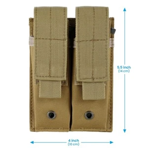 Táctico MOLLE Doble Pila Revista Bolsa Pistolas Mag Funda Soporte Herramientas Bolsa - Imagen 1 de 6