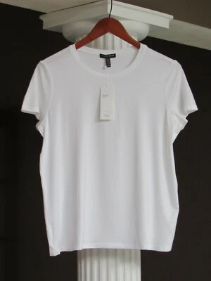 Eileen Fisher White Lightweight Viscose Jersey Top Shirt Size PM NWT $88 - Image 1 of 2